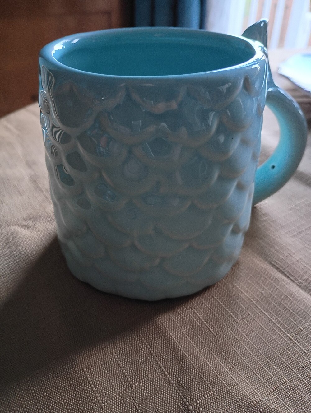 Ceramic Light Blue Mermaid Mug, Sheffield Home The Critter Collection - Picture 3 of 4